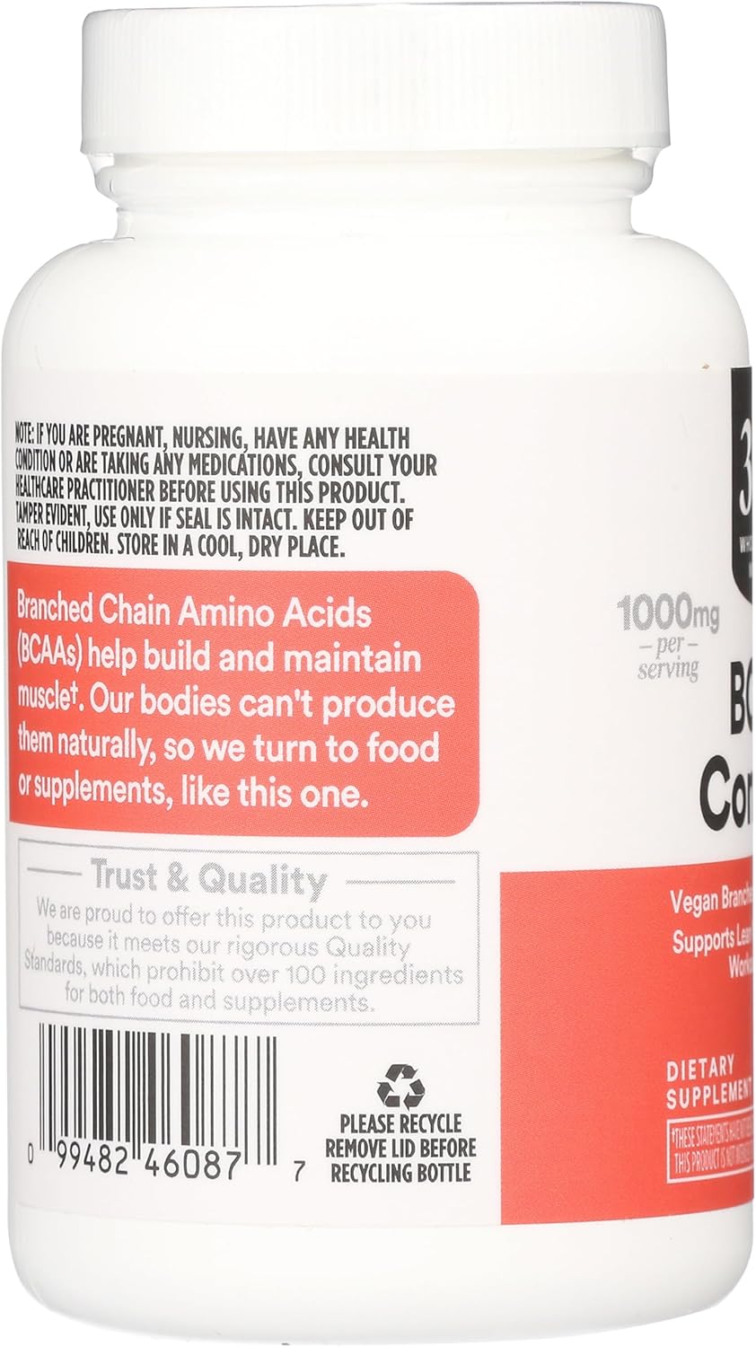 Whole Foods Market, BCAA Complex, 60 Count - Image 4