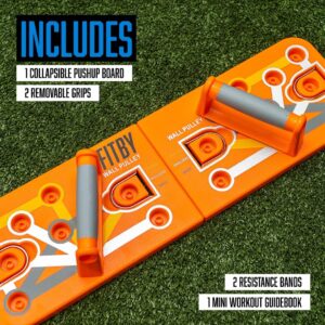 Foldable Push Up Board for Men and Women- Multifunctional Workout Equipment – Foldable Push Up Bar- Fitness Gym Equipment- Portable Board for Home Exercise and Workout – Push Up Board by Fitby