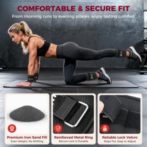 BAGAIL Ankle and Wrist Weights for Women & Men, 1 Pair 1/2/4/6/8/10 LBS Leg Weight with Sleek Design & Secure Fit, Arm Weighted Set for Walking, Running, Home Fitness & Physical Therapy