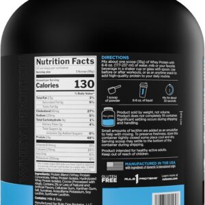 Rule 1 Whey Protein – 24g Fast-Acting Protein from All-Whey Sources with Naturally Occurring EAAs & BCAAs for Workout Recovery or Anytime Use (5 Pounds*, Chocolate Fudge)