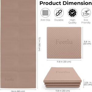 Foldable Yoga Mat, 6mm Thick, Lightweight, Anti-Slip, and Easy to Store – Perfect for Travel, Yoga, Pilates, Home Workouts, and Floor Exercises