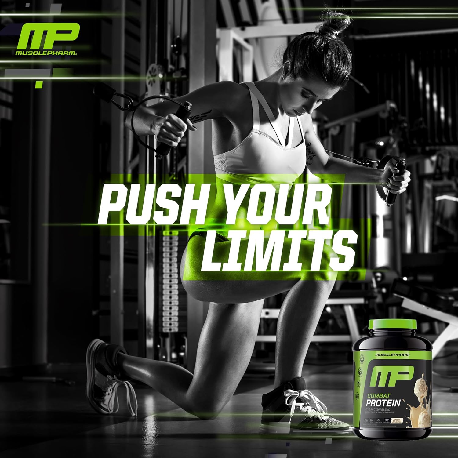 MusclePharm Combat Protein Powder, Vanilla Flavor, Fuels Muscles for Productive Workouts, 5 Protein Sources including Whey Protein Isolate & Egg Albumin, Gluten Free, 4 lb, 52 Servings - Image 6