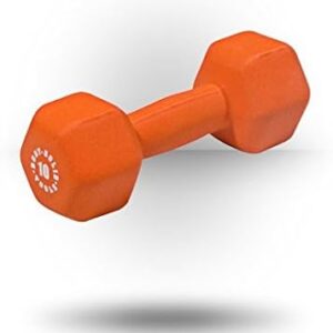 Body-Solid BSTND10 Orange 10Lb Neoprene Dumbell