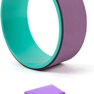 DreamHigh Non Slip Durable TPE – Eco-Friendly Yoga Wheel with 2pcs Yoga Foam Blocks