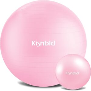 Exercise Ball, Extra Thick Yoga Ball for Workout Pregnancy Stability, 4 Sizes Anti-Burst Balance Ball with Foot Pump – Heavy Duty Fitness Ball Chair for Office, Home & Gym