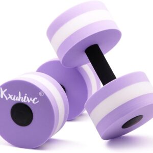 Water Dumbbells Aquatic Exercise Dumbells Water Aerobics Workouts 2PCS Foam Barbells for Men Women Water Sports Fitness Tool