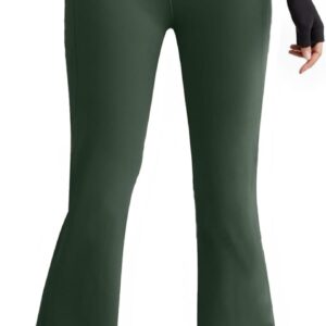 Flare Leggings for Women High Waist Yoga Pants with Pockets Tummy Control Workout Gym Bootcut Leggings