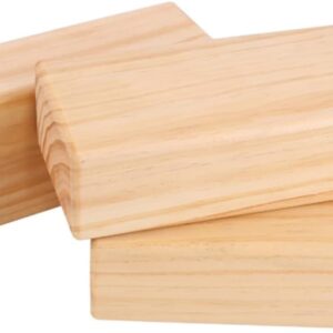 Yoga Blocks Solid Wood Round Edges Non-slip Surface Ideal for Restorative Yoga
