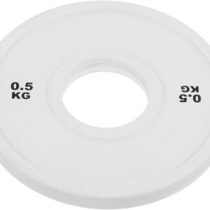 BESPORTBLE 5kg White Dumbbell Weight Plate Large Hole Rubber Coated Fractional Weight for Home Gym Strength Training and Barbell Workouts