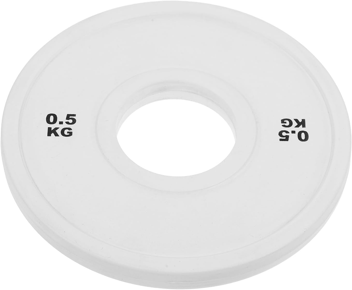 BESPORTBLE 5kg White Dumbbell Weight Plate Large Hole Rubber Coated Fractional Weight for Home Gym Strength Training and Barbell Workouts