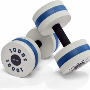 YOTTOY Water Dumbbells for Pool Exercise,Foam Aquatic Dumbbells for Water Aerobics,Resistance Training & Physical Therapy,Pool Weights for Water Workouts,Aqua Fitness,Set of 2