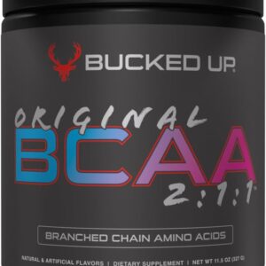 Bucked Up Original BCAA 2:1:1 Branched Chain Essential Amino Acids – Supplement Powder – | 100% Pure 2:1:1 Instantized Formula | Pre/Post Workout | 30 Servings | (Miami Flavor)