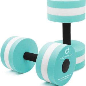 Aquatic Exercise Dumbell Set of 2 – Water Aerobic Exercise Foam Dumbbells Pool Resistance Fitness Equipment for Weight Loss
