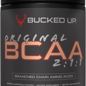 Bucked Up Original BCAA 2:1:1 Branched Chain Essential Amino Acids – Supplement Powder – | 100% Pure 2:1:1 Instantized Formula | Pre/Post Workout | 30 Servings | (Apple Jacked Flavor)