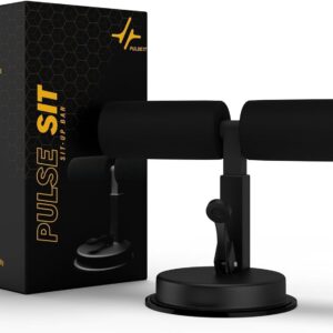 Sit-Up Bar with Strong Suction Base & Padded Foam Handle | Adjustable Height Core Trainer for Abs, Sit-ups, Push-Ups & Leg Workouts | Portable Home Gym Equipment for Men & Women