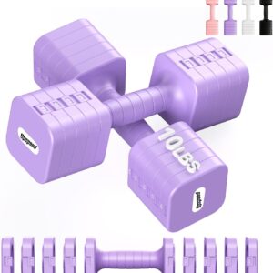 16LBS/20LBS Dumbbells Sets Adjustable Dumbbell Set Hand Weights for Women Men Free Weights Dumbbells Set Exercise Fitness dumbbell sets of 2 for Home Gym Workout Strength Training Equipments