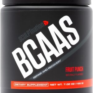 Sculpt Nation by V Shred BCAA Powder – Powerful Amino Acids Blend to Support Recovery and Endurance, Branch Chain Essential Amino Acids, Fruit Punch – 30 Servings