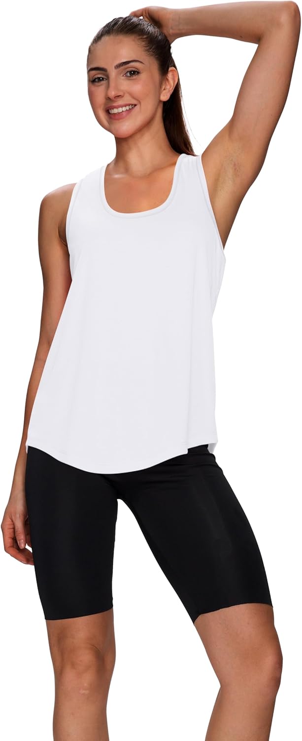 WIHOLL Workout Tops for Women Summer Athletic Tank Tops Sleeveless Shirts Beach Lightweight Gym Clothes - Image 4