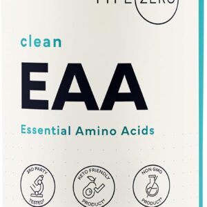 Type Zero Clean EAA Capsules (1,200mg per Serving), Essential Amino Acids Supplement with 9 EAAs, 180 Capsules, 90 Servings