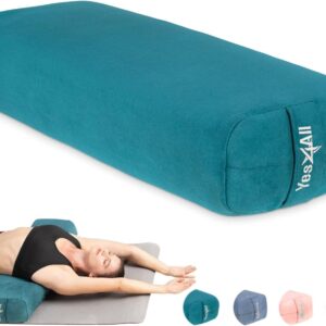Yes4All Triple-Layer Sponge Yoga Bolster Pillow for Restorative Yoga & Meditation – Versatile Yoga Support Pillow, Balance & Poses Modification