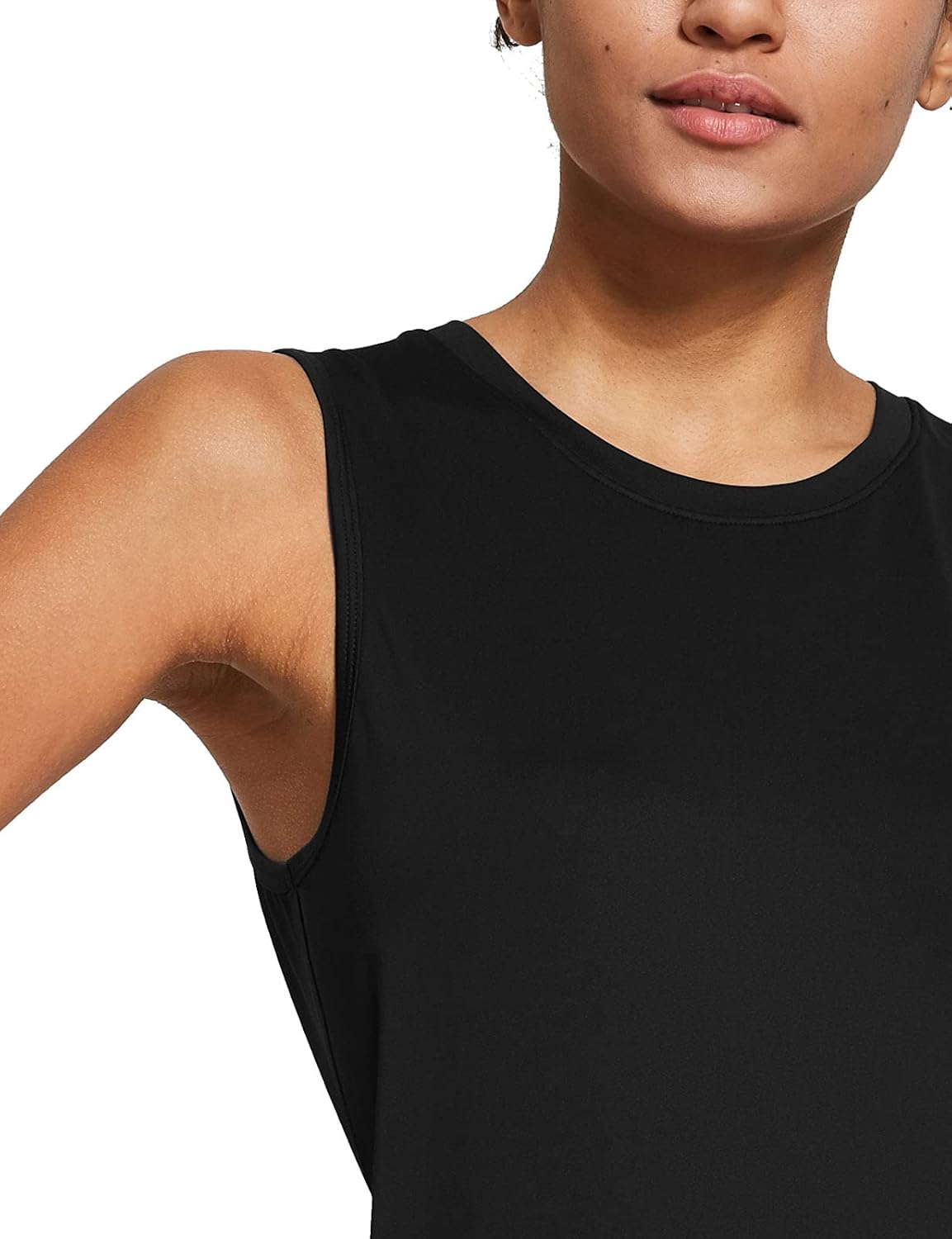 baleaf Workout Tank Tops for Women Sleeveless Running Athletic Loose Fit Yoga Tops Active Shirts Sports Gym Exercise - Image 3
