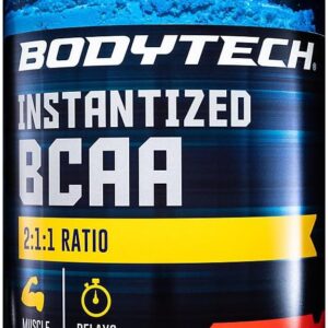 BodyTech BCAA Powder – Optimal 2:1:1 Ratio – Supports Muscle Recovery, Strength & Endurance – Fruit Punch (11.5 oz)