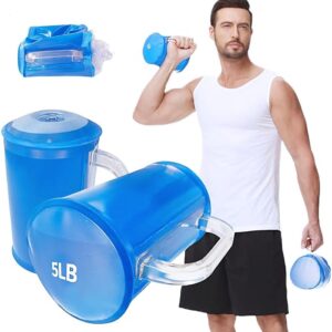 Water Dumbbells, Water Filled Training Dumbbells, Travel Weights Set, Adjustable Weights to 10 Lbs/Pair, Portable Gym for Strength Training, Fitness and Shaping