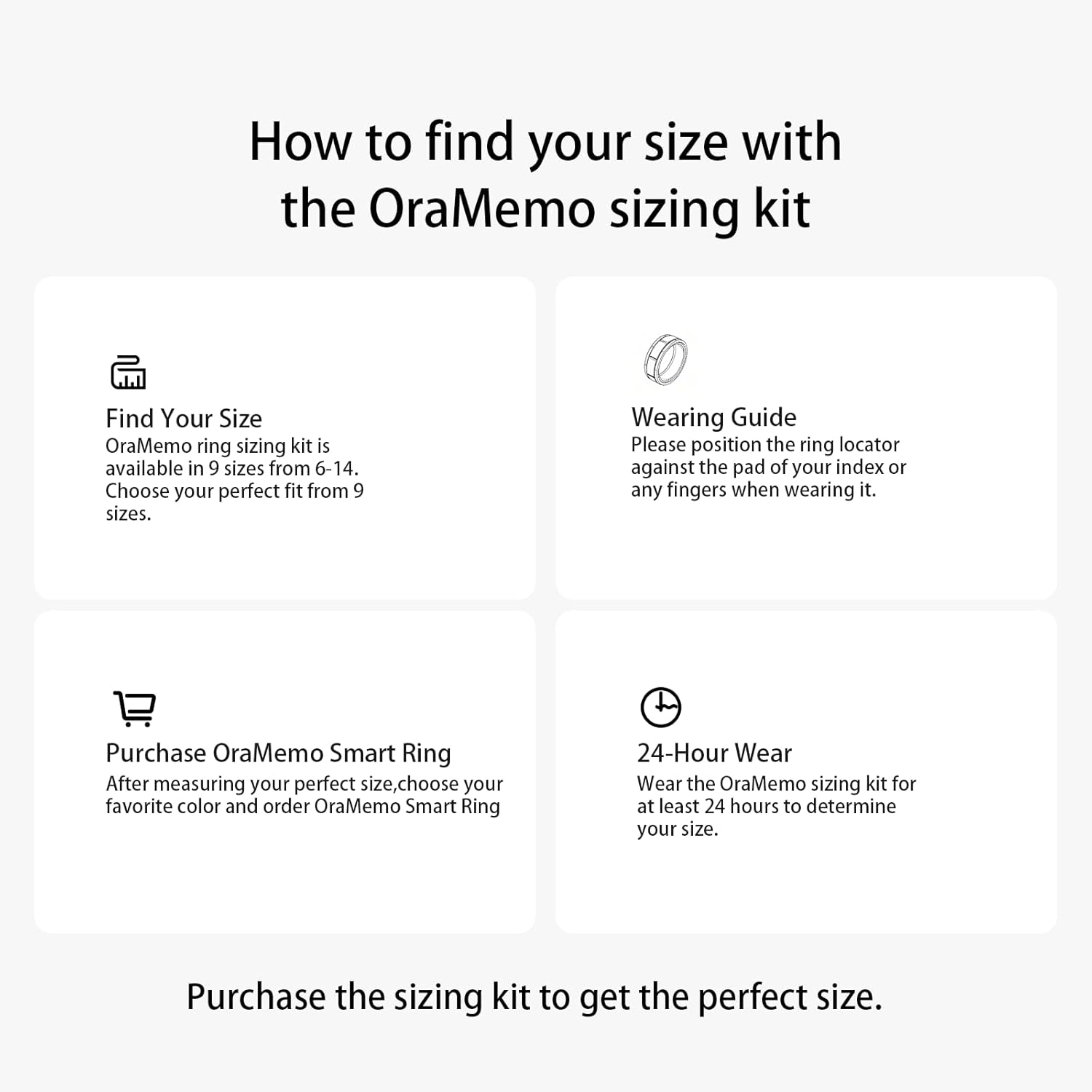 Sizing Kit 1.0, Size Before Buying the Smart Ring, 9 Sizes from Size 6-14, Only Accurate Measurement Smart Ring 1.0 - Image 4