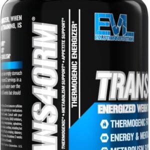 EVL Thermogenic Fat Burner Support – Fast Acting Weight Loss Energy and Appetite Support – Trans4orm Green Tea Supplement for Men and Women – 60 Servings