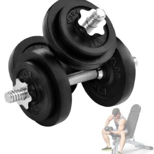 Yes4All Adjustable Dumbbell Set with Weight Plates/Connector – Exercise & Workout Equipment – Size Options 40lbs to 200lbs