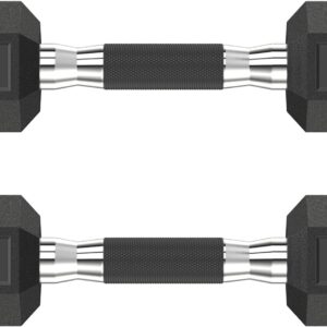 Hex Dumbbell Set 2.5-65 lb, Rubber Encased Hex Dumbbells for Home Gym, Weights Dumbbells Set of 2 Hand Weights for Strength Training & Fitness Exercise