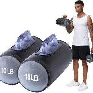 Water Dumbbells,Water Filled Training Dumbbells, Travel Weights Set, Adjustable Weights to 40Lbs,30Lbs,20Lbs,10Lbs,4Lbs Dumbbell Pair,Each 20/15/10/5/2 Lbs, Portable Gym for Strength Training, Fitness and Shaping