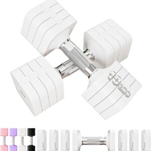 15LB 20LB 30LB 40LB 50LB Adjustable Dumbbell Set Free Weights Dumbbells Set for Women Men Hand Weights Sets Adjust Dumbbell Weight Sets for Home Gym Exercise Workout Strength Training Equipments