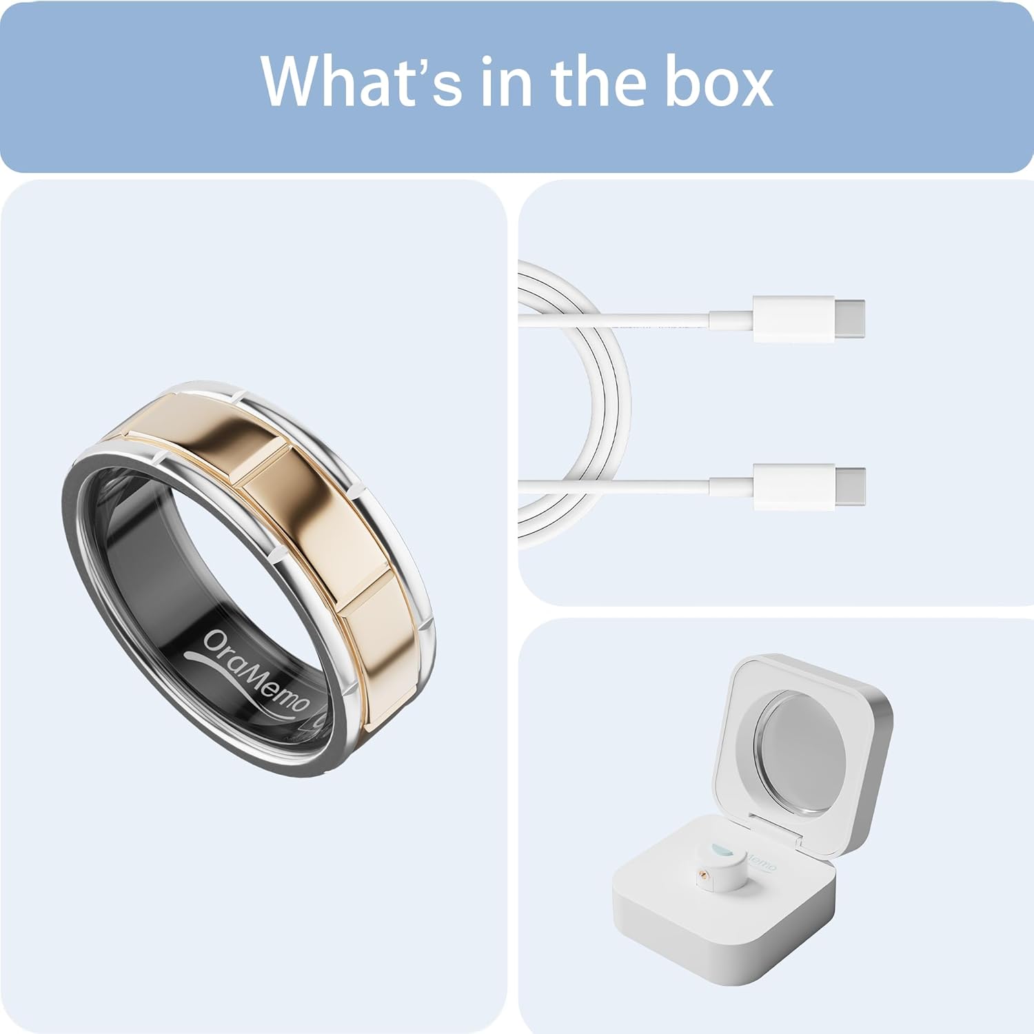 Smart Ring 1.0 for Men/Women, No Subsripition Fee, 7-8 Days Battery Life, HRV/Stress Monitoring/Sleep Track/Fitness for iOS and Android(Matte Gold & Silver, Size 12) - Image 8