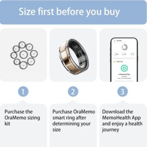 Sizing Kit 1.0, Size Before Buying the Smart Ring, 9 Sizes from Size 6-14, Only Accurate Measurement Smart Ring 1.0