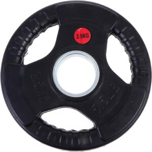 Barbell Weight Plates and Dumbbell Plates 2.5kg Rubber-coated Cast Iron Anti-wear for Home Strength Training