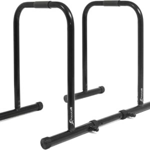 ProsourceFit Dip Stand Station, Heavy Duty Ultimate Body Press Bar with Safety Connector for Tricep Dips
