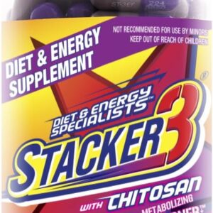 Stacker 3 Metabolizing Fat Burner with Chitosan, Capsules, 100Count Bottle