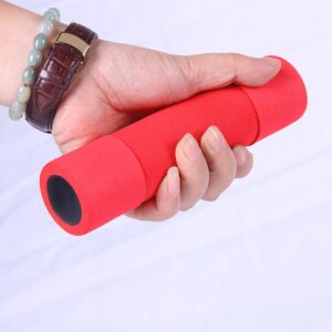 VOSAREA Small Dumbbell 0.5kg Neoprene Coated Hand Weight Red Dumbbell for Women Home Exercise Strength Training