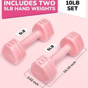 10LBS 20LBS 30LBS Dumbbells Adjustable Dumbbell Set of 2, Hand Weights for Women Men Free Weight Dumbbells Sets for Home Gym & Outdoor Exercise Workout Strength Training Equipments