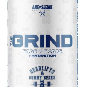Axe & Sledge The Grind Essential Amino Acids |EAA & BCAA Powder |Muscle Recovery & Electrolytes for Hydration | Stimulant-Free, Vegan | 30 Servings, Deadlifts & Gummy Bears