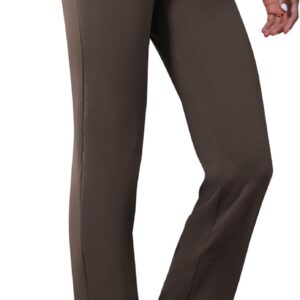 keriffe Women’s Stretchy Yoga Dress Pants High Waisted Straight Leg Casual Work Business Office Slacks 4 Pockets