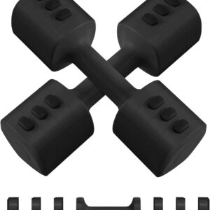 Adjustable Dumbbell Set of 2, Adjustable Weight set, Anti-slip Handle, 4 in 1 Free Weights Dumbbells Set for women at home, 2.2lb, 3.3lb, 4.4lb, 5.5lb, for Home, Office, Gym Exercise Training