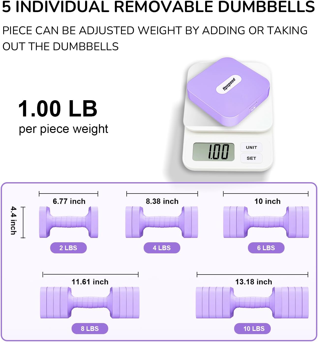 16LBS/20LBS Dumbbells Sets Adjustable Dumbbell Set Hand Weights for Women Men Free Weights Dumbbells Set Exercise Fitness dumbbell sets of 2 for Home Gym Workout Strength Training Equipments - Image 2
