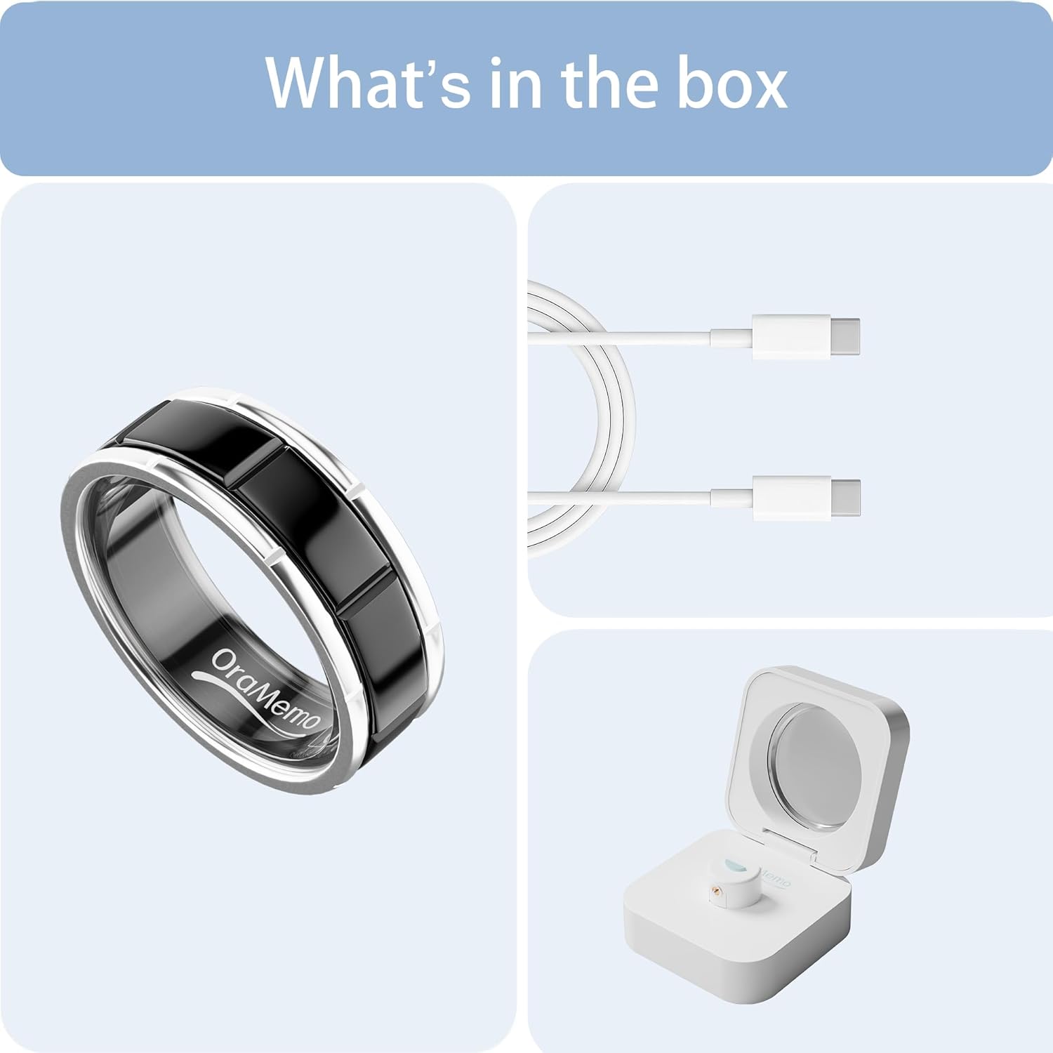 Smart Ring 1.0 for Men/Women, No Subsripition Fee, 7-8 Days Battery Life, HRV/Stress Monitoring/Sleep Track/Fitness for iOS and Android(Gloss Black & Silver, Size 13) - Image 8
