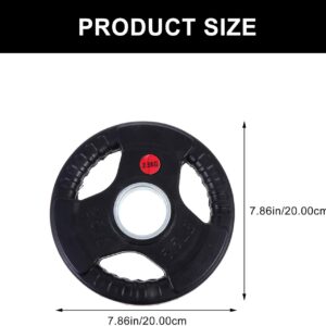 Veemoon Rubber Coated Cast Iron Dumbbell and Barbell Plates 2.5kg Weight Plates with Three Holes for Home Strength Training and Weightlifting