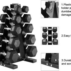 PAPABABE A Frame Dumbbell Rack Weight Rack Stand Dumbbell Weight Storage for Home Gym (5 pairs)