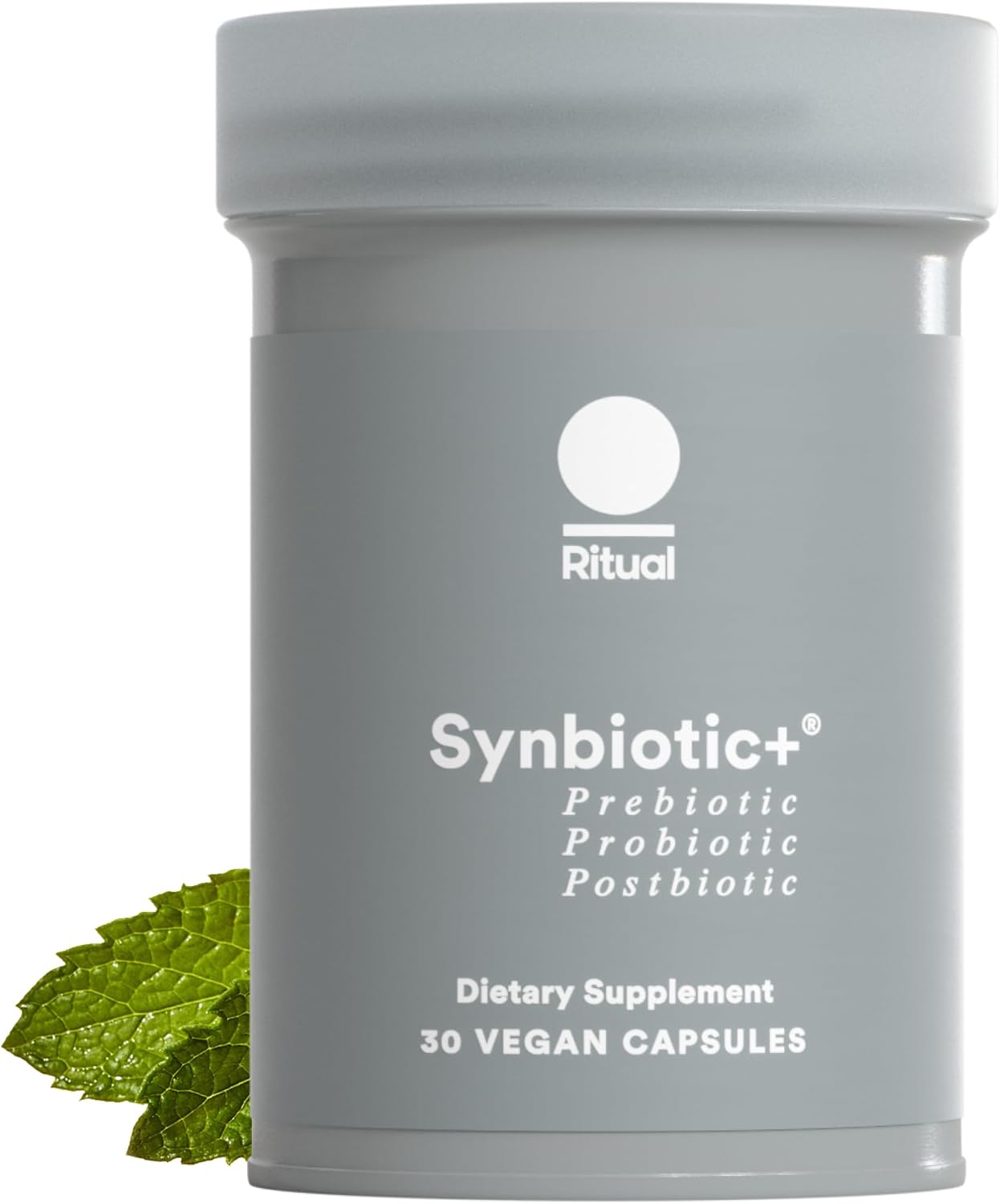 Ritual Synbiotic+ Probiotic, Prebiotic, Postbiotic, 3-in-1 Supplement for Gut Health and Digestive Support, Regularity, Bloat, Immune*, Vegan Delayed-Released Daily Capsule, Women and Men, 30 Day