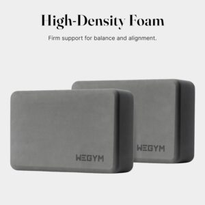 WeGym Yoga blocks with Anti-Slip, Comfortable Grip, Sturdy Sides for Secure Workouts at Home, for Yoga, and Pilate Training