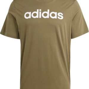 adidas Mens Essentials Single Jersey Linear Embroidered Logo T-Shirt